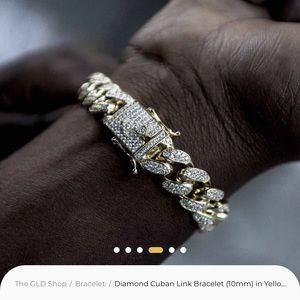 GLD Diamond Link Men’s Bracelet (10mm)